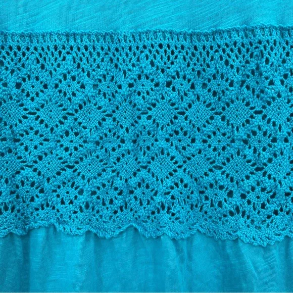 Lane Bryant Blue Knit Lace Maxi Skirt 14/16 - Picture 4 of 9